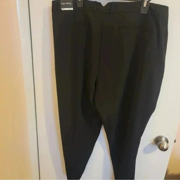 Fashion Bug Trousers 22WP 22 Petite Black Academia Preppy Office NWT 40wx26L VTG - Picture 2 of 10
